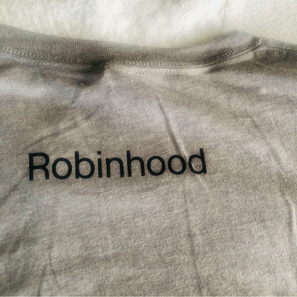 Bella Canvas Robinhood Logo Tee Grey Short Sleeve Men's Unisex size Large - Picture 8 of 13